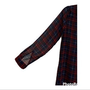 Long Sheer plaid kimono